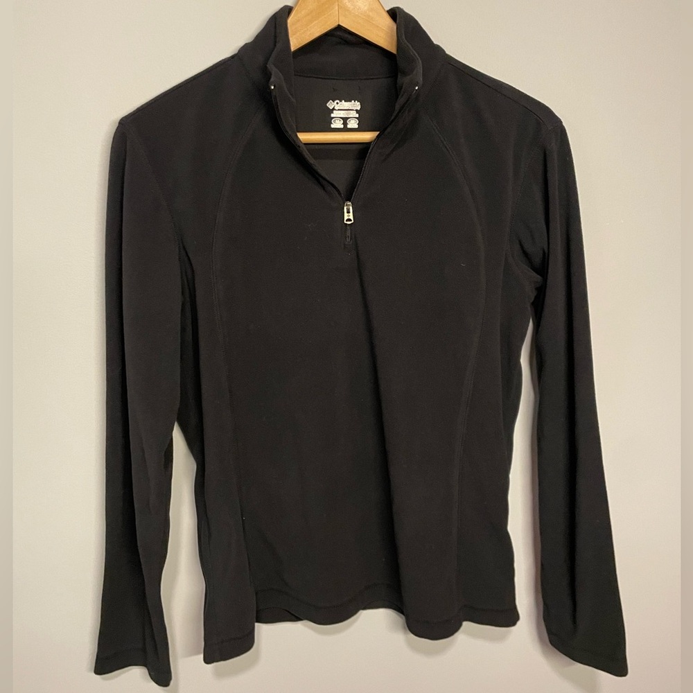 Columbia Fleece 1/4 Zip All Black Sweater Outdoor Women’s Medium
